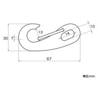 ハイロジック 11241 ステンレス マガタマフック 67mm 1個（直送品）