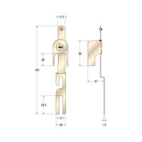 日中製作所 ヒナカ 窓の鍵まど守りくん 鍵2本付 192SL 1個