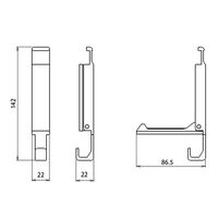 日中製作所 ヒナカ BH-HF2W ハンガーフック 1パック(2個入)（直送品）