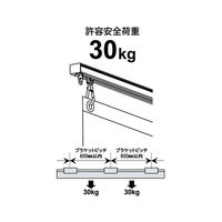 日中製作所 ヒナカ HKS-18 大型レールセット 天井付け W1820mm アルミ 1セット（直送品）