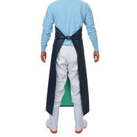 おたふく手袋 オタフク #6110 ワンタッチ前掛 胸付 紺・ネイビー 1枚（直送品）