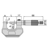 INSIZE インサイズ 両勝手マイクロメータ 3236-25B 1セット(2個)（直送品）