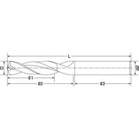 ジーネット GIGA ギガ・セレクション 超硬ドリル 3D オイルホール付 DRSOH3Dー057 DRSOH3D057 1セット(2本)（直送品）