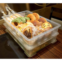 サンコープラスチック フードテナー No.5 本体2 蓋1 クリア 4547883552487 1セット(1個×5)