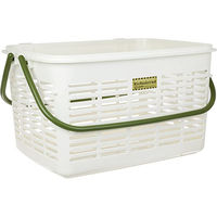 サンコープラスチック リオバスケット No.8 アースグリーン(セット販売:5個) 4973230117175 1セット(5個)（直送品）