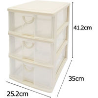 サンコープラスチック 引き出しケース エルピス A-430 ソフトベージュ(セット販売:5個) 4973230285775 1セット(5個)（直送品）