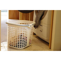 サンコープラスチック ブライトバスケット No.50 ランドリーホワイト 4973230449962 1セット(1個×10)