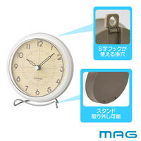 ノア精密 MAG生活防水置掛両用時計 アンフィー T-737 WH-Z 1個