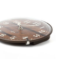 ノア精密 MAG 電波置掛両用クロック ブラウン W-731 BR-Z 1個（直送品）