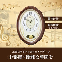 ノア精密 MAG 電波振子掛時計 我が家の演奏会 ブラウン W-788 BR-Z 1個（直送品）