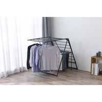 アイリスオーヤマ 多機能スタイル物干し ブラック KTSM-157 1台