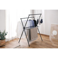 アイリスオーヤマ 簡単組立スタイル物干し ブラック STMX-920 1台