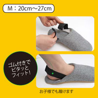 山善 YAMAZEN 防災スリッパ 安全靴基準クリア かかとゴム付き ストロングスリッパ グレー M YZ-SS-M 1足