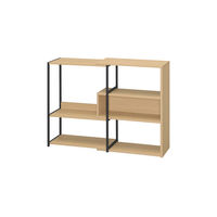 アイリスオーヤマ スライドオープンシェルフ ナチュラル/ブラック SOS-797 1台