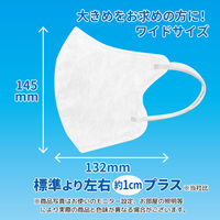 立体フェイスラインマスク 7枚入 ワイド 白×白 3袋セット RFW-HH-AS 1セット（3袋） エスパック（直送品）