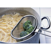 下村企販 ザル 手つきザル ママクック ハーフストレーナー ステンレス 305051 1個（直送品）