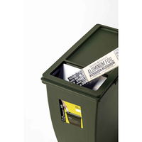 東谷 ゴミ箱 20L スリムコンテナ プッシュ グリーン 387912 1個（直送品）