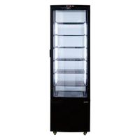 【軒先渡し】レマコム 4面ガラス冷蔵ショーケース　238リットルタイプ　R4G-238SLB　1台（直送品）