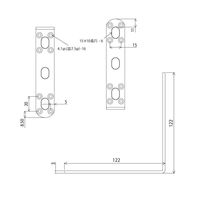 和気産業 取付用 補助金具ステイ BSー624 NO24 クローム BS-624 1個（直送品）