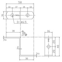 和気産業 取付用 補助金具ステイ BSー564 NO64 黒 BS-564 1セット(3個)（直送品）
