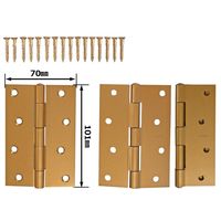 和気産業 厚口カラー丁番 102mm ゴールド VE-016 1セット(4枚:2枚×2個)（直送品）