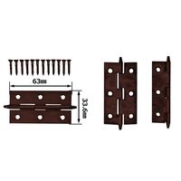 和気産業 義星丁番 剣 64mm VF-017 1セット(2個)（直送品）