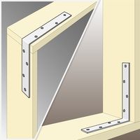 和気産業 ユニクロワイド隅金 横200mmX縦200mmX幅32mm BK-836 1セット(2個)（直送品）