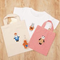 ハマナカ おめかし動物ステンシル くまとねこ H414-500 1セット(3枚入/1束)（直送品）