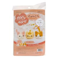 羊毛フェルトキット marukoro アクレーヌまるころシリーズ なかよし三つ子のにゃんころ いちごミルク・とら・ニケ H441-528 ベ（直送品）