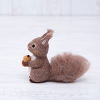 ハマナカ フェルト羊毛キット フェルト羊毛でつくるかわいい動物たち りす H441-572 1セット(3個)（直送品）