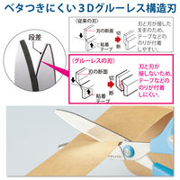 コクヨ はさみ サクサ グルーレス刃 白 ハサミ ハサ-P280W　1本