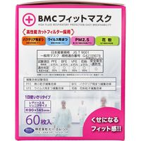 ビー・エム・シー BMC フィットマスク 1日使い切りタイプ レディース&ジュニアサイズ 1箱(60枚)
