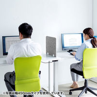 サンワサプライ デスクパーティション フェルト 幅600×奥行109×高さ360mm ライトグレー×ホワイト SPT-DPJRF60L 1枚（直送品）