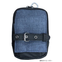 ヤマショウ カラビナ付ウエストツールポーチ ベルトループ式 両サイドファスナー NV YTB-008NV 1個（直送品）