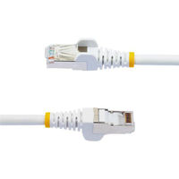 LANケーブル 2m CAT6A カテゴリ6A ホワイト／ハロゲンフリー 1本（直送品）