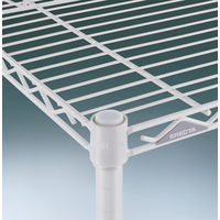 【軒先渡し】エレクター　ベーシックシリーズ　ワイヤーシェルフ　幅600×奥行350mm ホワイト B1424W1 1枚（直送品）