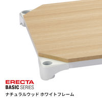 【軒先渡し】エレクター　ベーシックシリーズ　ウッドシェルフ棚用　幅750×奥行450mmホワイト枠・ナチュラル B1830MNW1 1枚（直送品）