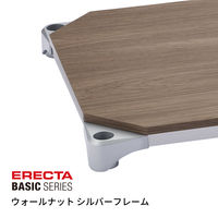 【軒先渡し】エレクター　ベーシックシリーズ　ウッドシェルフ棚用　幅750×奥行450mmシルバー枠・ウォールN B1830MWS1 1枚（直送品）