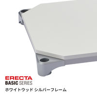 【軒先渡し】エレクター　ベーシックシリーズ　ウッドシェルフ棚用　幅900×奥行450mmシルバー枠・ホワイト B1836MWHS1 1枚（直送品）