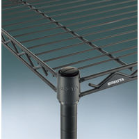 【軒先渡し】エレクター　ベーシックシリーズ　ワイヤーシェルフ　幅750×奥行600mm ブラック B2430B1 1枚（直送品）