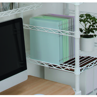 【軒先渡し】エレクター　ベーシックシリーズ　ハンガーレール　幅1200mm用　ホワイト　BA148W  1本（直送品）