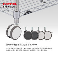 【軒先渡し】エレクター　ベーシックシリーズ　双輪キャスターストッパー付　φ75mm  ブラック　BDRS75EBKG　1セット（2個入）（直送品）