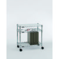 【軒先渡し】エレクター　ベーシックシリーズ　ベーシックワゴン　アクリル板1枚付属　幅600×奥行350×高さ620mm　3段 BHC1424（直送品）