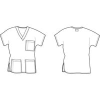 SmartScrubs ユニセックス 3ポケットトップ ホワイト XXS Z1004-WHT-XXS 1枚　スクラブ（直送品）