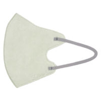 カワイイ女の贅沢マスク Style×Color 立体マスク（ピスタチオ×グレー）1セット（30枚×4箱）バイカラーマスク