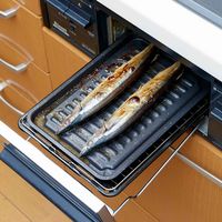 アイメディア 魚焼きトレー グリル専用 ワイド マーブル加工 グリルのお手入れ簡単魚焼きトレー 337548 1個（直送品）