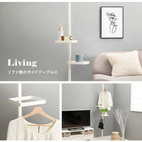 【軒先渡し】萩原 突っ張りポールラック 幅430×奥行430×高さ2000～2650ｍｍ ブラックブラウン KTR-3114BB 1台（直送品）