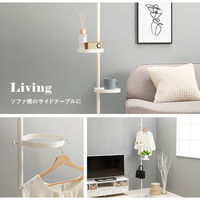 【軒先渡し】萩原 突っ張りポールラック 幅430×奥行430×高さ1870～2640ｍｍ ブラックブラウン KTR-3113BB 1台（直送品）