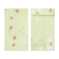 デザインフィル 越前和紙 ぽち袋 パール箔押し 3枚入 梅柄 25592006 1セット(1パック×5)