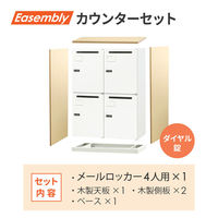 ネットフォース イーセンブリー 4人用ロッカー カウンター EA-8040-4M-1CT-BK-NA 1セット（直送品）